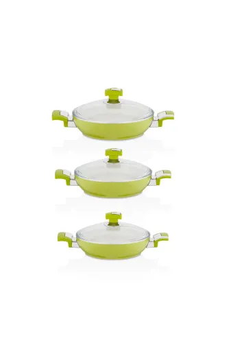 Bonera 470.006 6 Parça Seramik Omlet Set Yeşil