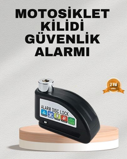 Brand TKNXUCZMOTORKİLİT-9MKR Ekonomik Alarm Disk Kilidi Motosiklet Scooter Bisiklet Güvenlik