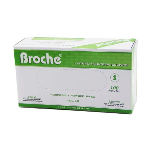 BROCHE  S  PUDRASIZ MUAYENE ELDİVENİ 100LÜ (4745)