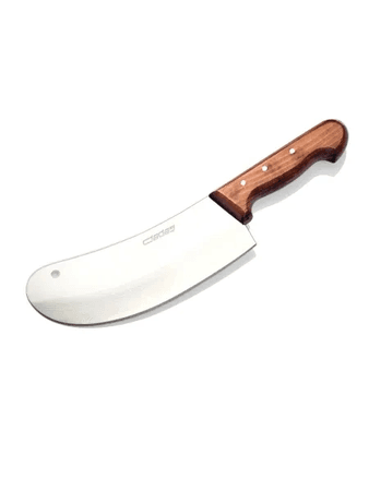 Bursa Paslanmaz Mutfak Soğan Satırı, Börek Bıçağı No:2, 18 Cm - Ahşap Sap