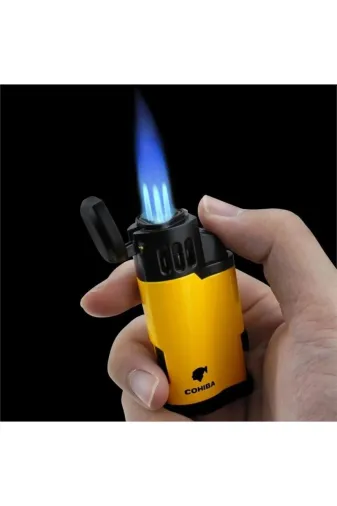 Cantayurdu CCM776608 Cohiba Ccm0776 Jet Torch Delicili Puro Çakmağı Sarı