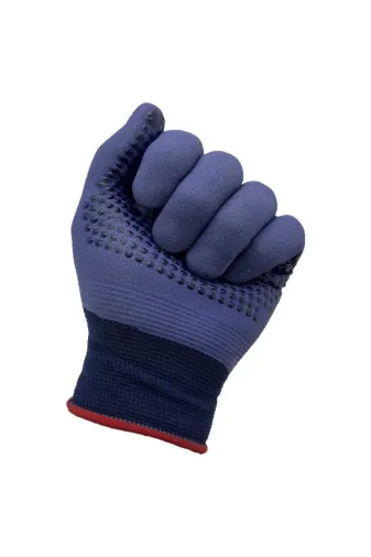 Cantayurdu Glove115 12 Adet S-M Mikro Puanlı Eldiven Koruyucu İş Eldiveni Lacivert