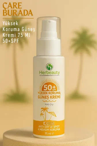 Çare Burada güneşkoruyucukrem Herbeauty - Güneş Koruyucu Krem 50+ Spf (Panthenol, Hyaluronic Acid)