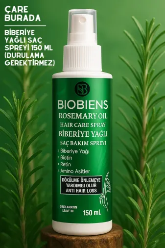 Çare Burada P5393S7201 Biobiens - Biberiye Yağlı Saç Spreyi 150 Ml (Biotin & Amino Asitler) (Dökülme Önleyici)