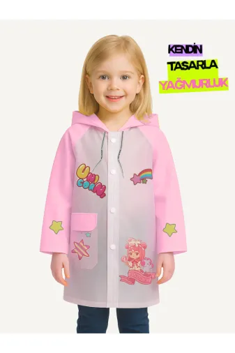 Casabony CS-25S-026 Kendin Tasarla Kız Çocuk Yağmurluk