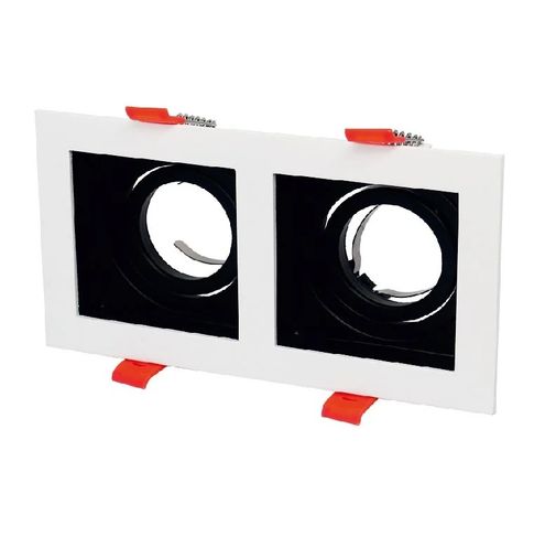Cata Ct-5227 Pars Kare 2'li Beyaz Siyah Spot Kasası
