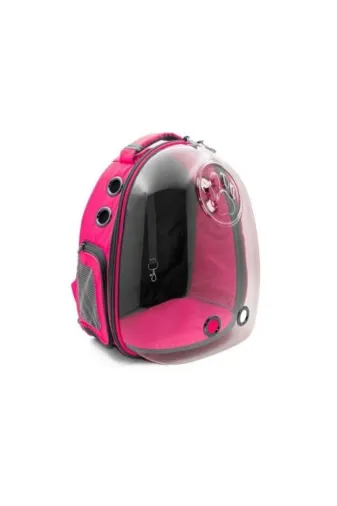cattie NEWVISIONPINK Şeffaf Kedi Ve Küçük Irk Köpek Taşıma Sırt Çantası Pembe 25X30X40 Cm
