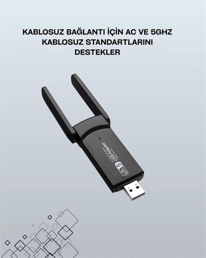 ÇAVDAR 94967517 Realtek Chipsetli 5G Destekli Yüksek Hızlı Ağ Adaptörü