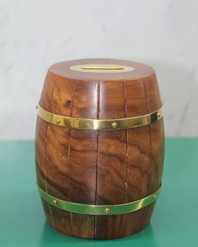 ÇERÇİCİ TrLat0KH002K-1786-BLNCC Pirinç Fıçı Kumbara 1786