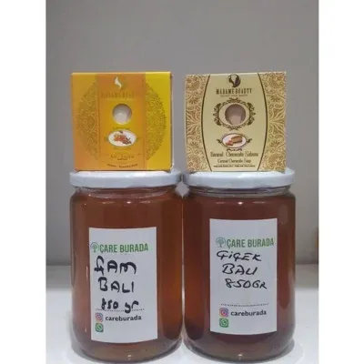 Çiçek Balı + Çam Balı 1700 Gr 2 Adet Bitkisel Sabun