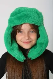 Çocuk Çıtçıtlı Kürklü Kulaklıklı Peluş Bere Şapka RKŞ-Ç-03 Benetton