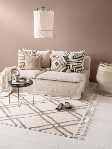 Cool CL03 Beige İskandinav Peluş Dokulu Makine Halısı - 80X150CM