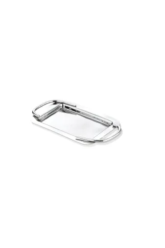 Cornella CR-1769 Basic Dikdörtgen Sunum Tepsisi Silver Küçük (En:21 Cm X Boy:31 Cm X Tümü:38 Cm)