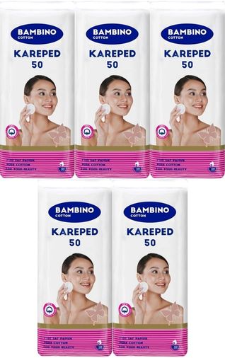 Cotton Kare Makyaj ve Bebek Temizleme Pamuğu 250 Adet (Kare En-Boy 7CM) (5PK*50)