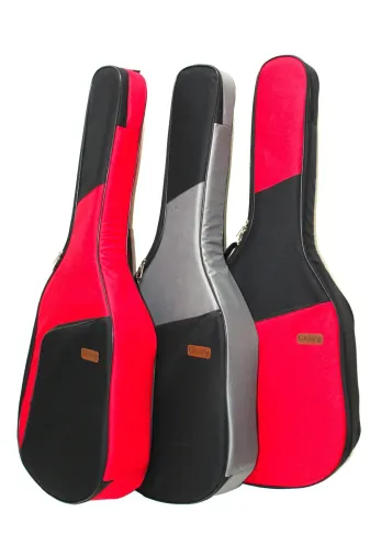 Crazy Klasik Kirmizi Gitar Taşima Çantasi Softcase Gigbag Kilif