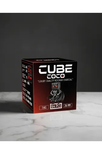 Cubecoco Nargile Kömürü 1Kg 26Mm 1. Sınıf Nargile Kömürü %100 Hindistan Cevizi Kabuğu