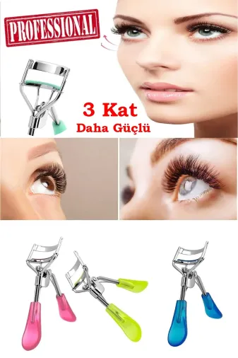 Dahaus ad102579 Lüks Neon Kristal Kirpik Kıvırıcı 3 Kat Daha Güçlü Full Lash Curler Kirpik Kıvırma Makası Xlkk51
