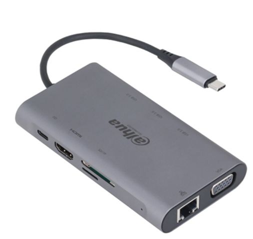 Dahua DH-TC39 9 in 1 USB 3.1 Type-C to USB 3.0 + HDMI + RJ45 + VGA + SD/TF +PD Docking Station