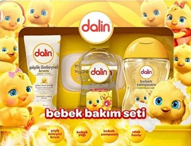 Dalin Bebek Bakım Seti 4 Parça (Kutulu) Yenidoğan Seti