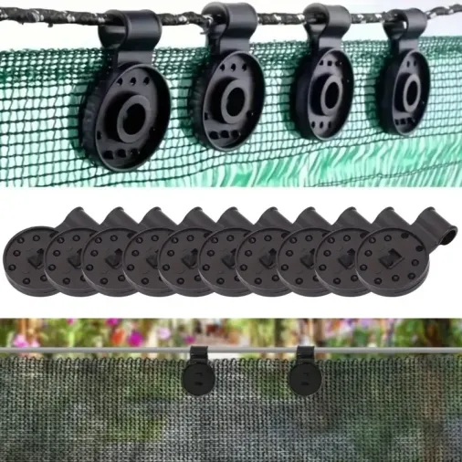 Dayanıklı Güneşlik Sabitleme Klipsleri Seti 10 Adet Plastik Kelepçe