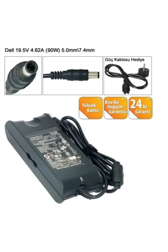 Dell TYCA7N8F7N168747017765504 Inspiron 1749, 17R N7010 Şarj Adaptörü (19.5V 4.62A 90W - 7.4*5.5Mm)
