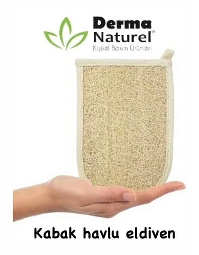 Derma Naturel  Loofah ( kabak) lift Havlu Eldiven Ms 11 Beyaz
