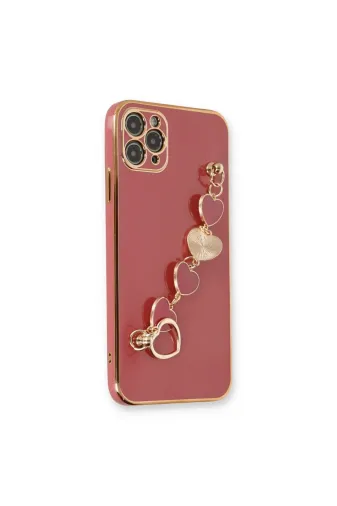 DGY STORE A0046-16496 İphone 11 Pro Max Kılıf Esila Silikon - Kırmızı