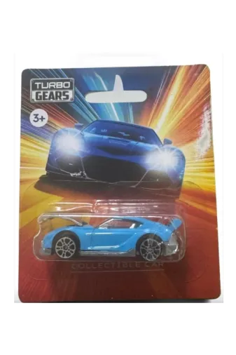 Diecast turbo-01 Turbo Gears 1:64 Metal Spor Araba –Mavi- Gri