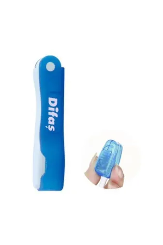Difaş TYBTEXZNVN5GY9ET17 6 Set Mavi Katlanır Mini Diş Fırçası Koruyucu Set