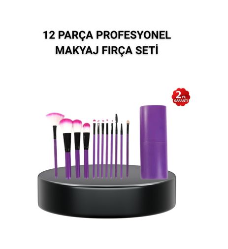 Diğer 111476160 12 Li Profesyonel Makyaj Fırça Seti Dökülmeyen Yumuşak Kıllı, Ergonomik Tasarım