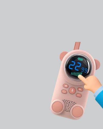 Diğer 114444090 Şarjlı Bebek Telsizi Uzun Mesafe 22 Kanal Lcd Ekran Vox Modu 400 Mah