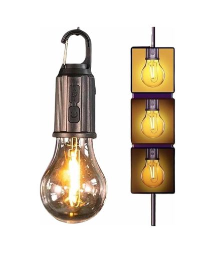 Diğer 116859756 Şarjlı Dekoratif Kamp Lambası Askılı Ampul Led Işık Type-C Girişli