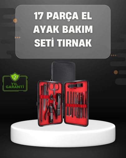 Diğer 117518311 17 Parçalık Profesyonel Manikür Seti - Paslanmaz Çelik