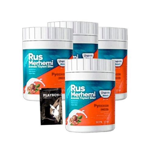 Diğer 118239324 Playboy Turquoise 4'lü Birden Ceviz & Ceviz Sütü Rus Merhemi 50 Ml Tüy Dökücü Krem + 1 Armağan Jel