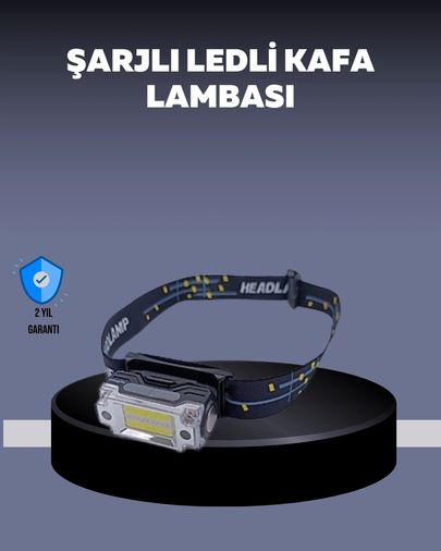 Diğer 120386377 Mey İthalat Usb Şarjlı Mini Led Kafa Feneri 50M Odak 150M Geniş Aydınlatm