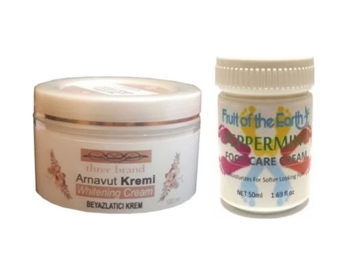 Diğer 120492263 Hintohu Three Brand 100Ml Arnavut Aklık Kremi+Foot Care Cream 50Ml Ayak Bakım Kremi Nane Ferahlığı