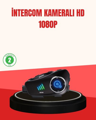 Diğer 122104820 Mey İthalat Q28 Kameralı Motosiklet Kask Kulaklık Bluetooth 5.3 Su Geçirmez 1080P Hd