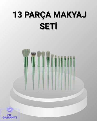 Diğer 122118756 Mey İthalat 13 Parça Makyaj Fırça Seti Ergonomik, Dökülme Yapmayan, Taşınabilir