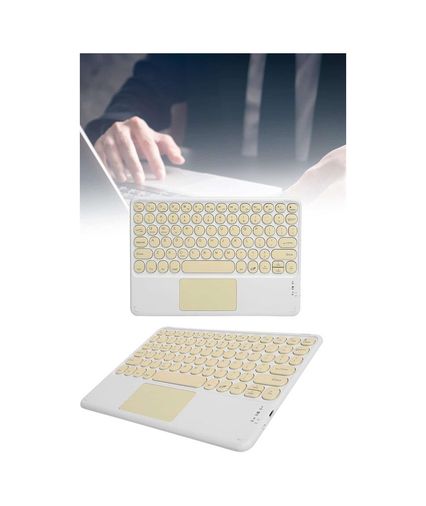 Diğer 122989682 Android Ve İos Uyumlu Bluetooth Klavye Touchpad Slim Kablosuz Wifi Q Klavye