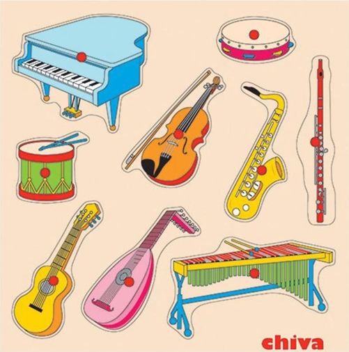 Diğer 123782689 Mey İthalat 1004-Cs Chiva, Müzik Aletleri Ahşap Puzzle