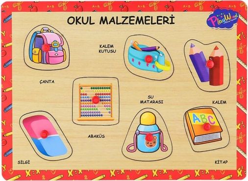 Diğer 123782845 Mey İthalat Ony-196-197 Ahşap Tutmalı Okul Malzemeleri