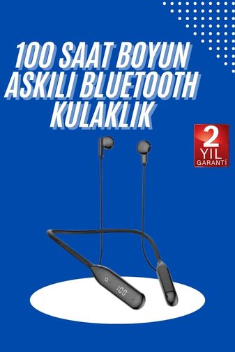 Diğer 125045081 Mey İthalat 100 Saat Kablolu Boyun Askılı Dijital Göstergeli Bluetooth Kulaklık Çok Renkli
