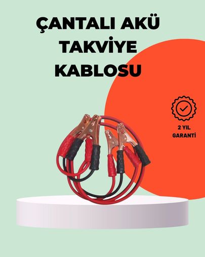 Diğer 125224387 Mey İthalat 1200A Takviye Kablosu Araç Acil Yardım 2 Metre Güçlü Maşa