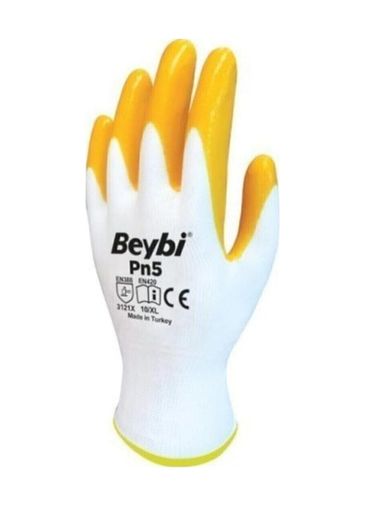 Diğer 126596950 Beybi Pn5 Sarı Nitril Iş Eldiveni 3 Çift