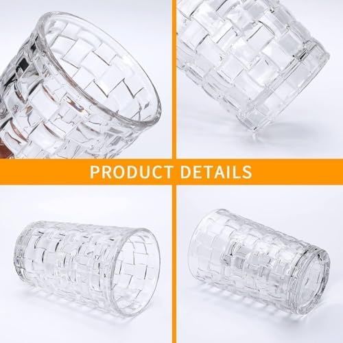 Diğer 126624917 400Ml,kabartma Dokuma Desenli 62'lı Setuzun Cam Bardak, Ve Soğuk Kokteyller,buzlu İçececekler İçin Kibar Şık Ergonomik Tasarım Borosilikat Cam