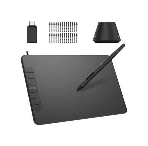 Diğer 126635957 Veikk Vk640 6X4" 6 Kısayol Tuşlu Grafik Tablet+Kalem Açık Mavi