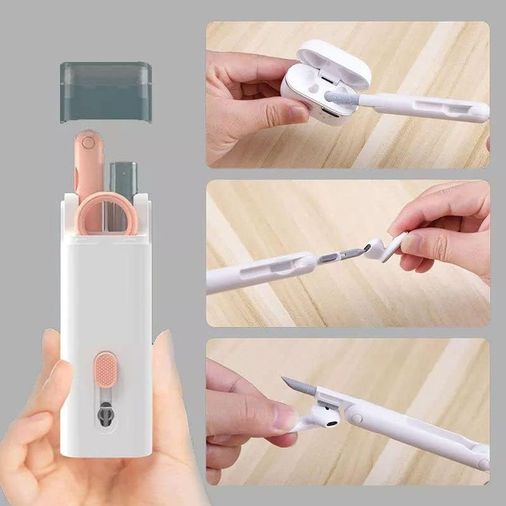 Diğer 126647848 7'si 1 Arada Çok Fonksiyonlu Klavye, Monitör, Kulaklık, Telefon, Dizüstü Bilgisayar, Bluetooth Kulaklıklar İçin Temizleme Kiti - Mix Renk