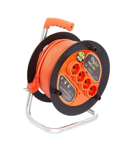 Diğer 126662550 Makaralı Uzatma Kablosu 3 1.5Mm² 35 Mt. Turuncu Kablo