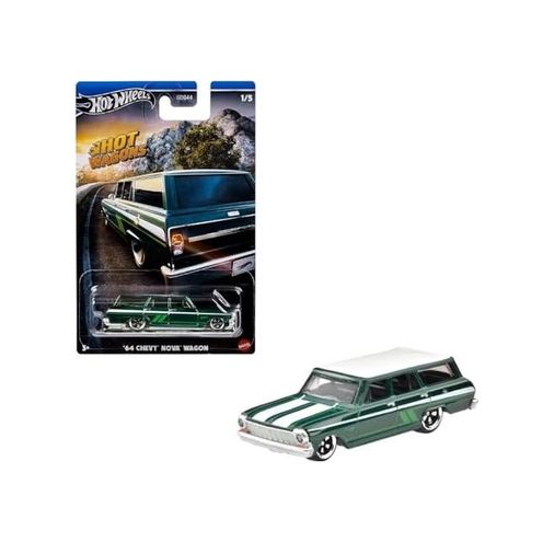 Diğer 126668802 Hot Wagons Arabalar Hwr56-Hrr89 01/05 '64 Chevy Wagon