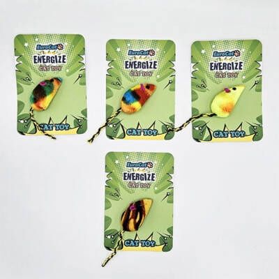 Diğer 127244808 Renkli Yumuşak Fare Kedi Oyuncağı 15 Cm Çok Renkli
